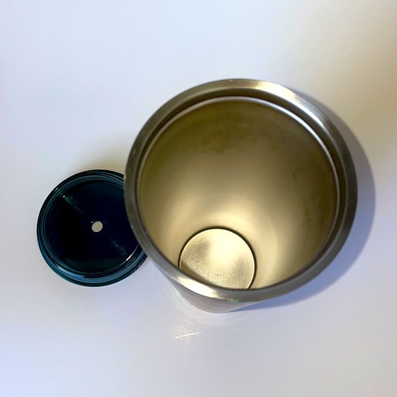 2020 Starbucks Metal Tumbler Dark Green with Hot Pink Green and White Confetti - Picture 7 of 7